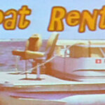 Rental pontoon boat with seats forward of the fence