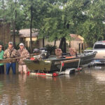 Backwater motor used in Hurricane Harvey rescue efforts.