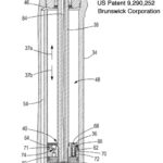 Brunswick two stage magnetic fluid hydraulic tilt cylinder patent