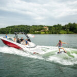 Chaparral boat 2021 Surf Series 23 feet in Mercury Marine Press image - full image