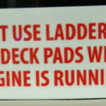 Sundeck and ladder warning from 2013 Tulsa Boat Show