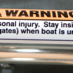 Deck Rails warning. 2014 Tulsa Boat Show.