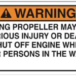 NMMA helm propeller warning