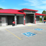 Restroom building at Wolf Creek boat ramp, Grand Lake, Grove Oklahoma