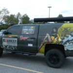 One of the ubiquitous angler and support vehicles displaying their supporters, Nichols Marine Tournament Series Championship, Grand Lake, September 2015.